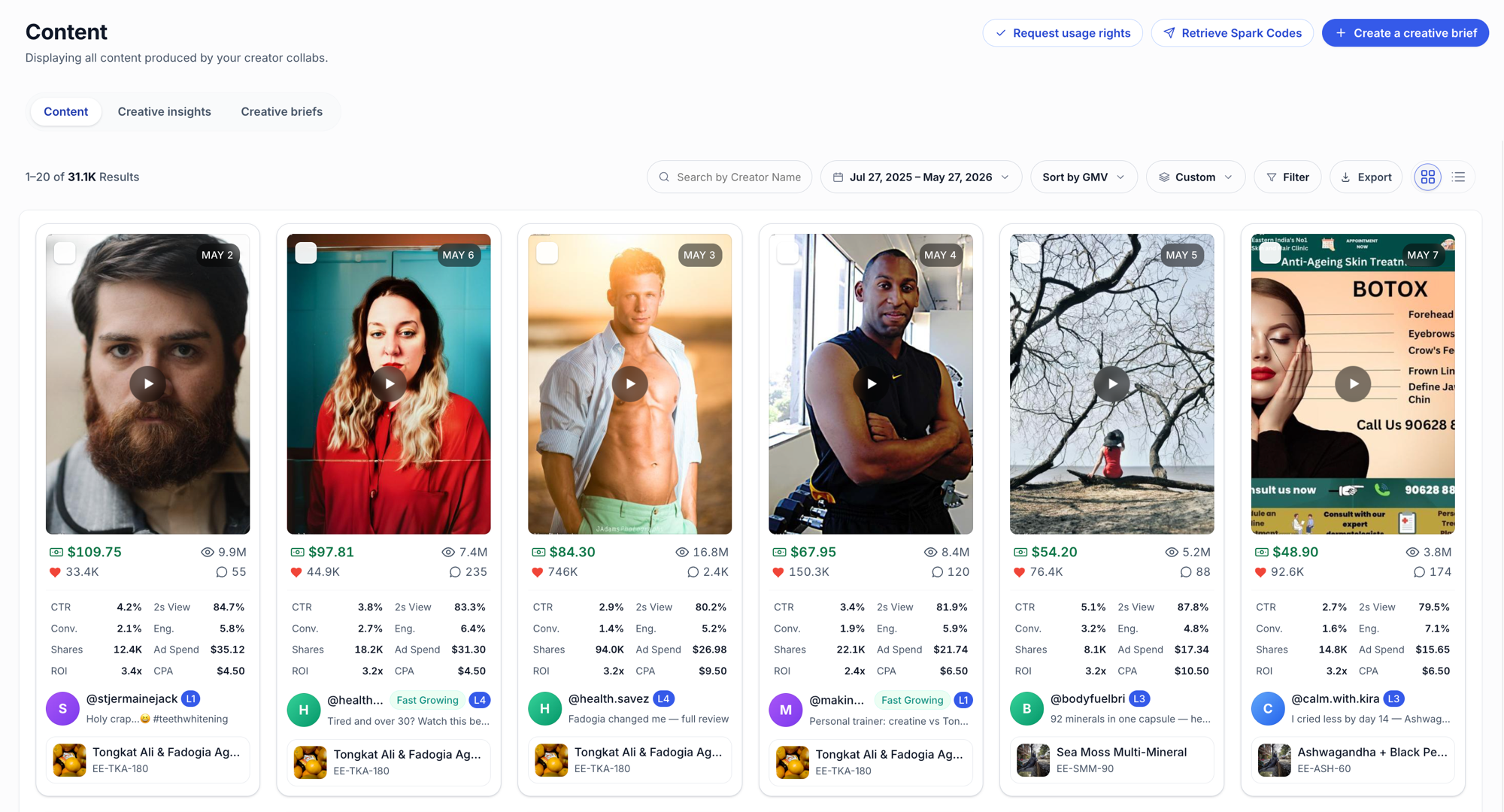 Scan top videos — Creative Intelligence
