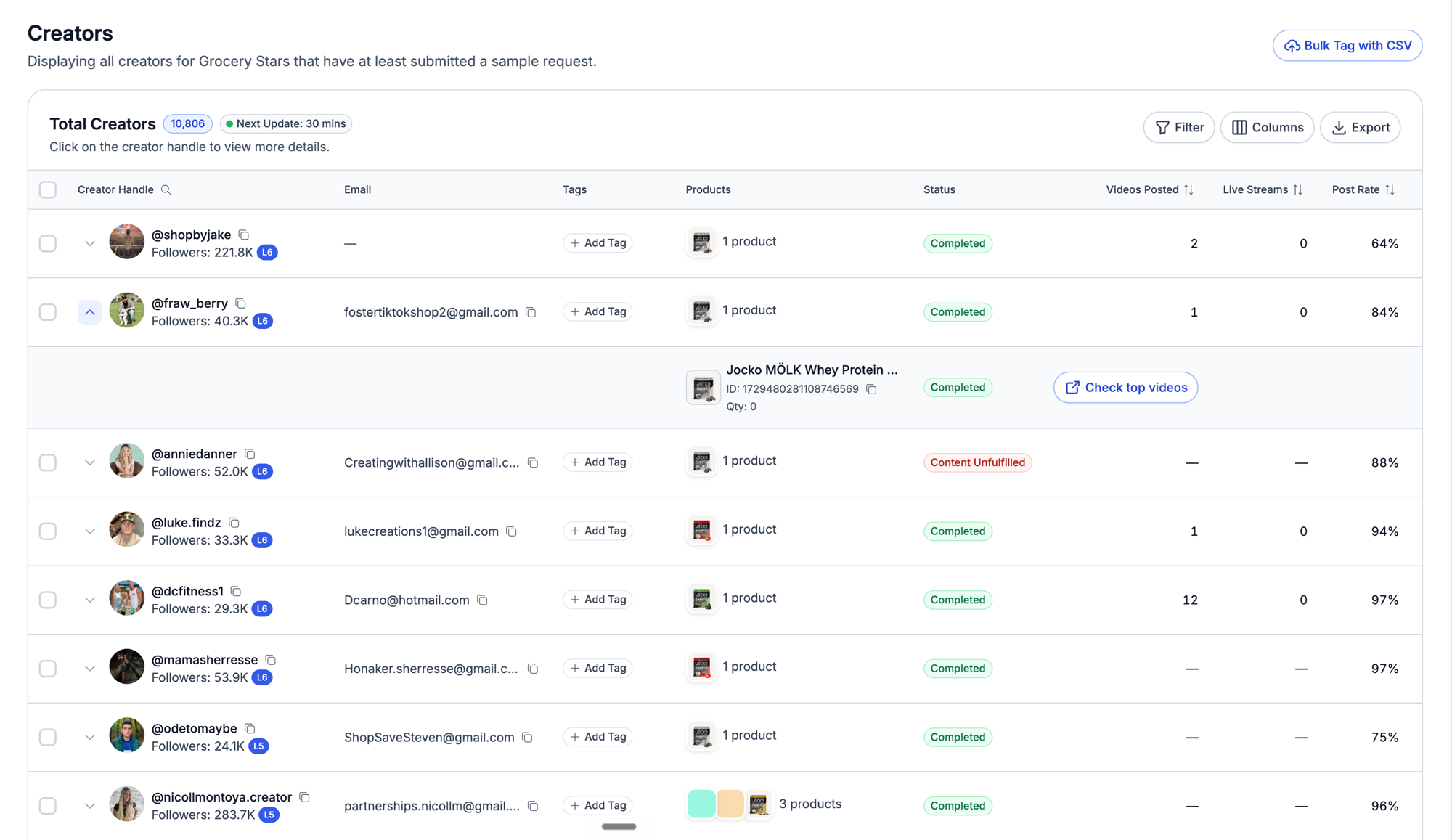 Creator CRM in Reacher