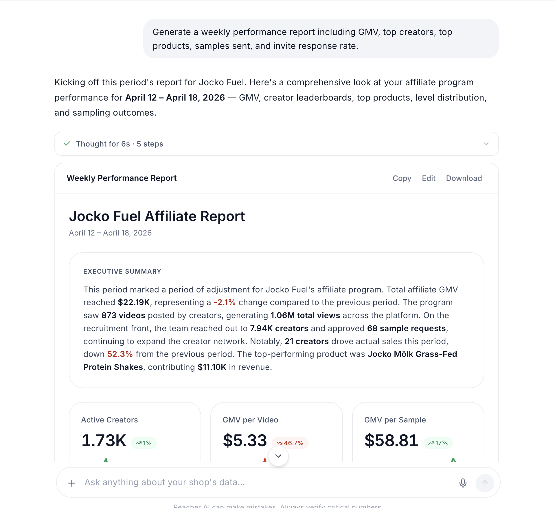 Reacher Agent — From one prompt to a full report