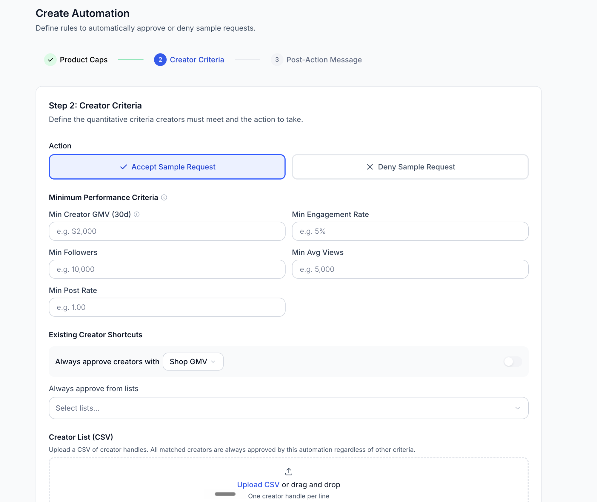 Auto-approve or deny by rule — Sample Request